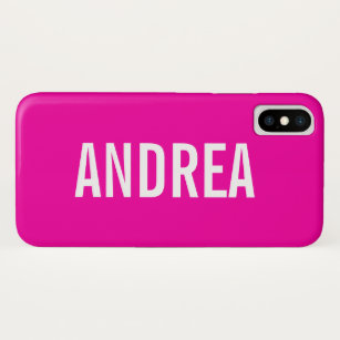 Trendy heißes Rosa-moderne Typografie Case-Mate iPhone Hülle