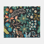 Trendy hell Blumenmuster in den verschiedensten Fo Fleecedecke (Vorderseite (Horizontal))