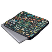 Trendy hell Blumenmuster in den verschiedensten Fo Laptopschutzhülle (Vorne Knopf)