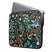 Trendy hell Blumenmuster in den verschiedensten Fo Laptopschutzhülle (Vorderseite Links)