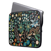 Trendy hell Blumenmuster in den verschiedensten Fo Laptopschutzhülle (Vorderseite Links)