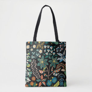 Trendy hell Blumenmuster in den verschiedensten Fo Tasche