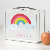 TRENDY hell lustig bunt Regenbogen kawaii Metall Brotdose (Beispiel)