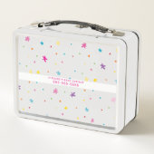 TRENDY hell lustig bunt Regenbogen kawaii Metall Brotdose (Rückseite)