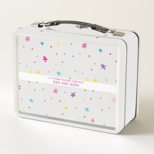 TRENDY hell lustig bunt Regenbogen kawaii Metall Brotdose (Rückseite)