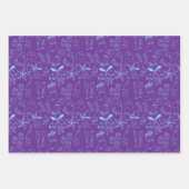 Trendy, hell und farbenfroh, handgezeichnet Rosa U Geschenkpapier Set (Vorderseite 2)