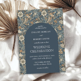 Trendy helle Pastellfarben florale Jugendstil Einladung