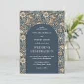 Trendy helle Pastellfarben florale Jugendstil Einladung (Stehend Vorderseite)