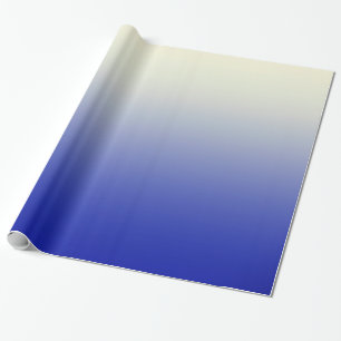 Trendy helles Blau zu Vintager weißer Ombre Geschenkpapier
