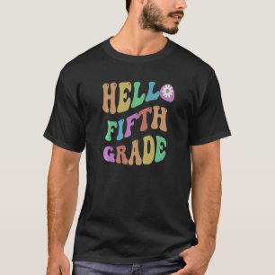 Trendy Hello Fifth Grade Teacher Hello 5th Gr Vint T-Shirt