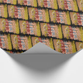 Trendy Herbst Glitzer Blätter Geschenkpapier (Ecke)