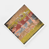 Trendy Herbst Glitzer Blätter Serviette (Ecke)