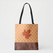 Trendy Herbst Kariert Mapselleaf personalisierbar Tasche (Vorderseite)