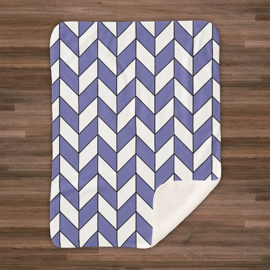 Trendy Herringbone Zickzack Pattern Sherpadecke