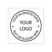 Trendy Hinzufügen von Firmenlogo und Text benutzer Gummistempel (Prägung)