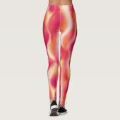 Trendy Hippie Rosa Gelbe Gefärbte Krawatte Leggings (Rückseite)