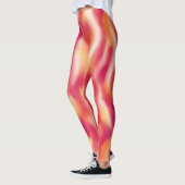 Trendy Hippie Rosa Gelbe Gefärbte Krawatte Leggings (Links)