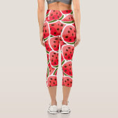 Trendy hippy watermelone pink capri leggings (Rückseite)