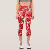 Trendy hippy watermelone pink capri leggings (Vorderseite)