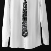 Trendy Hipster Black and White Mustache Muster Krawatte