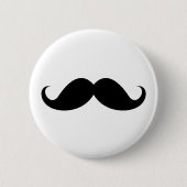 Trendy Hipster des lustigen schwarzen Button (Vorderseite)