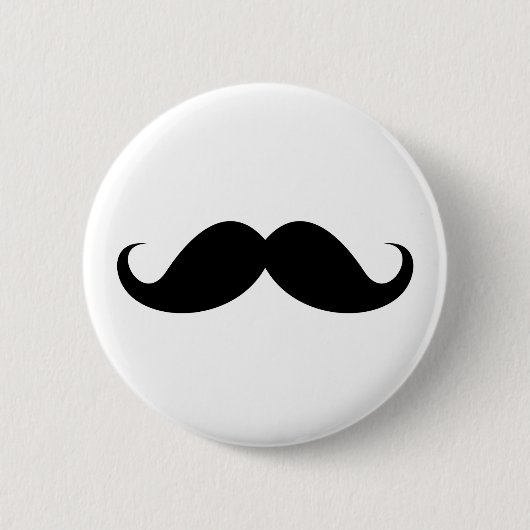 Trendy Hipster des lustigen schwarzen Button (Vorderseite)