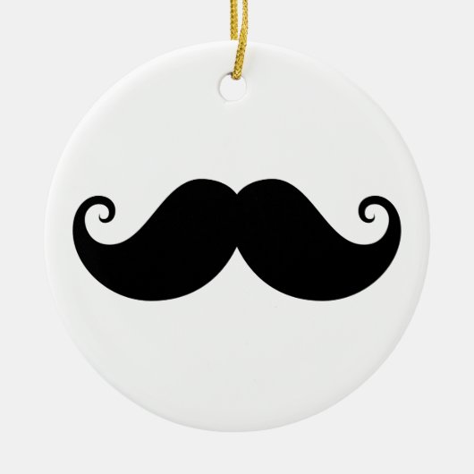 Trendy Hipster des lustigen schwarzen Keramik Ornament (Vorne)