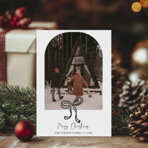 Trendy Holiday Modern Foto Weihnachtskarte Einladung