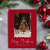 Trendy Holiday Modern Foto Weihnachtskarte Einladung