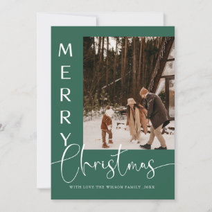 Trendy Holiday Modern Foto Weihnachtskarte Einladung