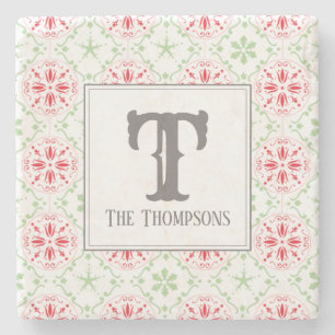 Trendy Holiday Snowflakes Rote Weihnachten Steinuntersetzer