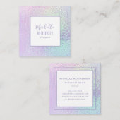 Trendy Holografischer Beruflich Chic Quadratische Visitenkarte (Vorne/Hinten)