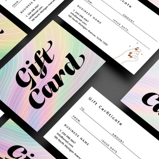 Trendy Hologram Esthetician Certificate Geschenkka