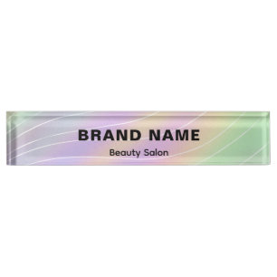 Trendy Hologram Esthetician Feminine Style Namensplakette