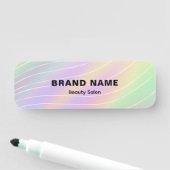 Trendy Hologram Esthetician Feminine Style Namensschild (Beispiel)