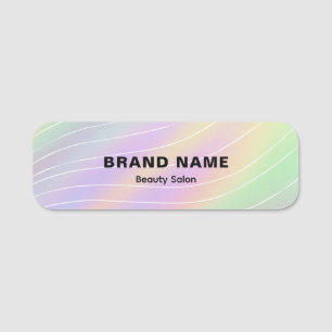 Trendy Hologram Esthetician Feminine Style Namensschild