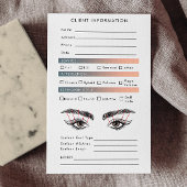 Trendy Hologram Eyelash Extensions Client Lash Map Visitenkarte