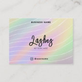 Trendy Hologram Lash Client nach Pflegeinstruktion Visitenkarte (Vorderseite)