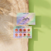 Trendy Hologram Lash Client nach Pflegeinstruktion Visitenkarte