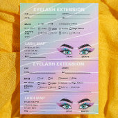 Trendy Hologram Lash Client Record Map Flyer