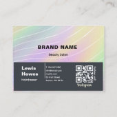 Trendy Hologram Lash Client Record Map Visitenkarte (Rückseite)