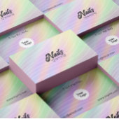 Trendy Hologram Logo Esthetician Ästhetische Visitenkarte