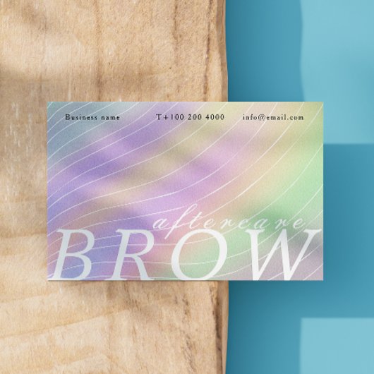 Trendy Hologramm nach Care Brow Instruktion Visitenkarte