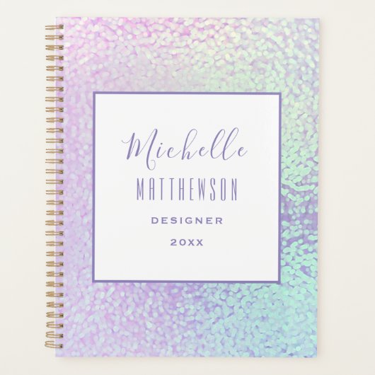 Trendy Holographic Beruflich 2024 Chic Business Planer (Vorderseite)