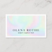 Trendy Holographic Beruflich Calling Card Telefonnummerkarte (Vorderseite)