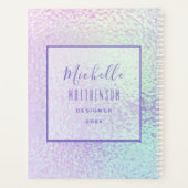 Trendy Holographic Beruflich Chic Business 2024 Planer (Rückseite)