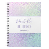 Trendy Holographic Beruflich Chic Business Notizblock (Vorderseite)