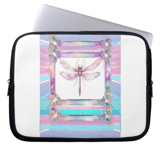 Trendy Holographic Dragonfly Electronics Bag Laptopschutzhülle (Vorderseite)