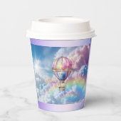 Trendy Holographic Hot Air Ballon Paper Cup Pappbecher (Rückseite)