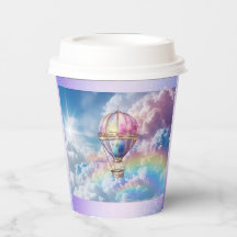 Trendy Holographic Hot Air Ballon Paper Cup